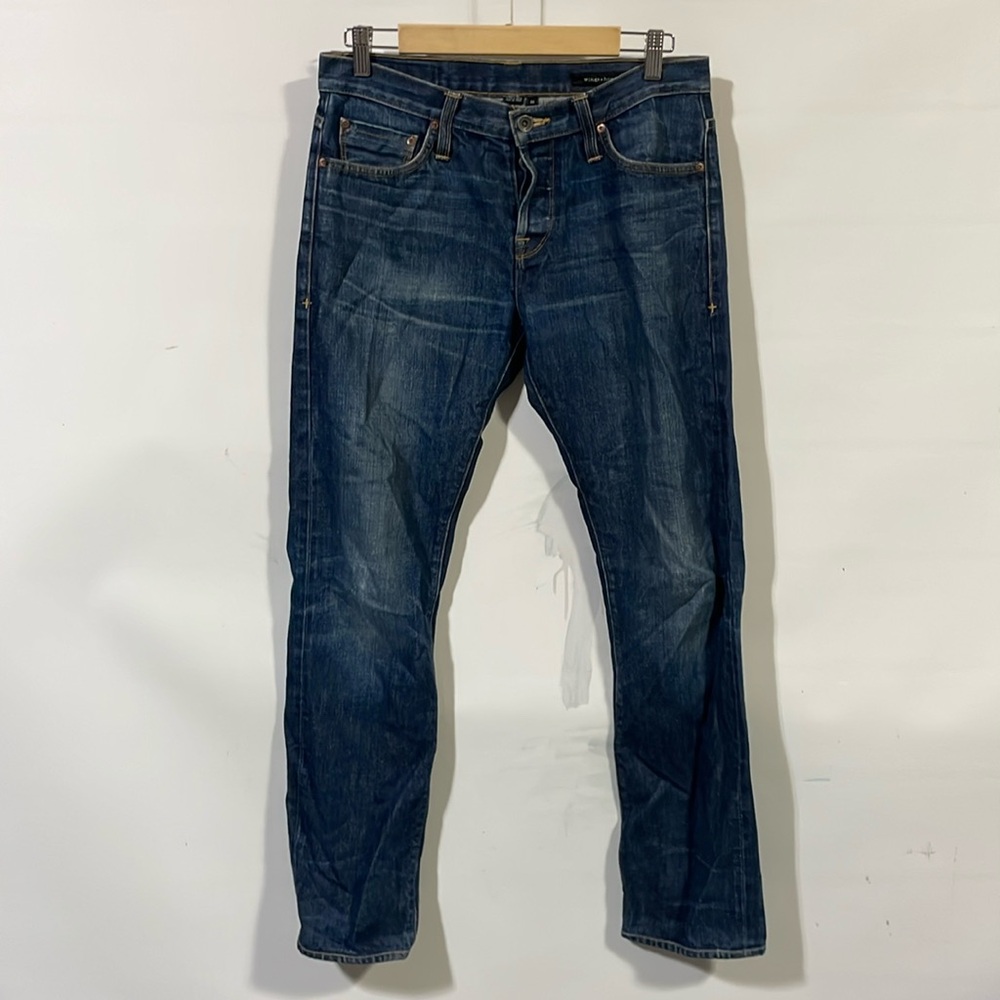 Wings plus horns white oak denim jeans